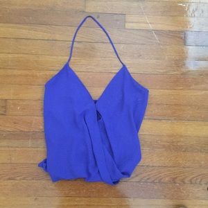 Oliveaceous halter top